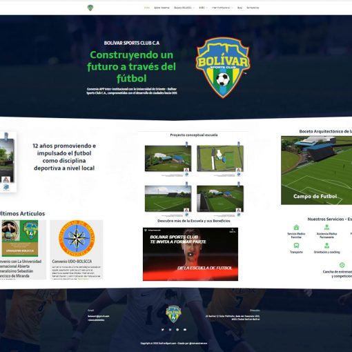 Nueva página web de Bolívar Sport Club